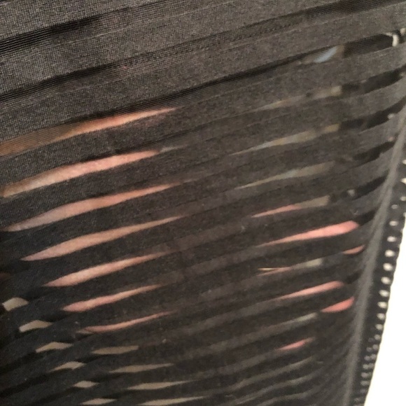 V Fish size small black scoop neck semi sheer with lined upper half - Picture 3 of 13